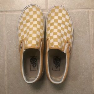 Yellow & White Checkered Vans!